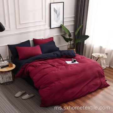 rumah menggunakan warna pepejal set duvet